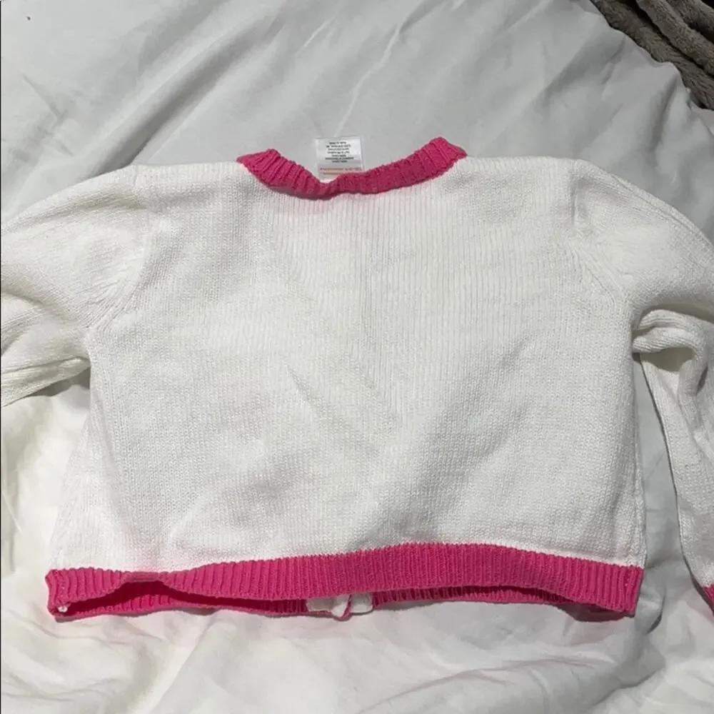 Gymboree 18-24m 💯cotton sweater white black cats meow euc easter spring summer